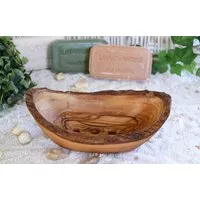 Olivenholz erleben Olivenholz erleben Seifenschale aus Olivenholz oval rustikal – Produktbild 1 von 1