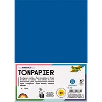 folia folia Tonpapier, 130 g/m², 50 x 70 cm, 10 Bogen, königsblau – Produktbild 1 von 1