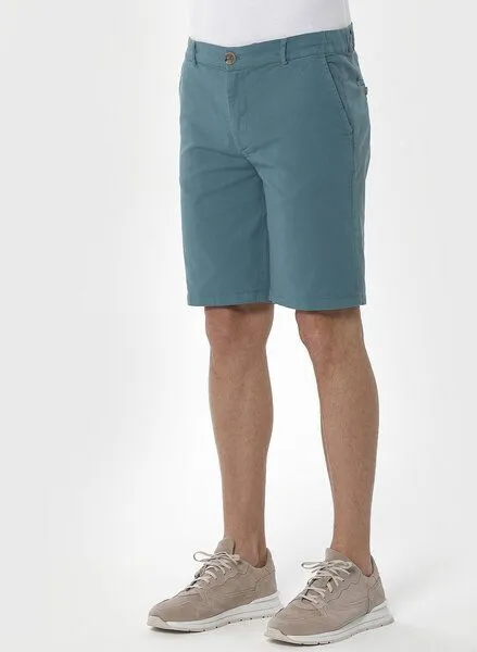 ORGANICATION ORGANICATION Chino-Shorts aus Bio-Baumwolle, Grün(perol green), – Produktbild 3 von 3