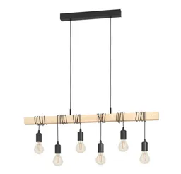 EGLO EGLO Hängeleuchte TOWNSHEND, ohne Leuchtmittel, Wohnzimmer, Esszimmer, 6-flammig, 110x10,5x100cm – Produktbild 1 von 1