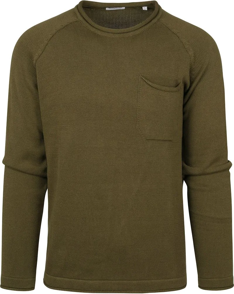 KnowledgeCotton Apparel KnowledgeCotton Apparel Sweater Olivgrün - Größe XL, Dunkelgrün, – Produktbild 2 von 5