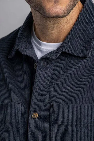 DIRTS dirts Cord Overshirt, Navy, – Produktbild 3 von 4