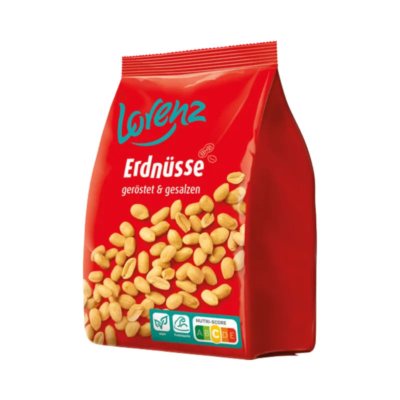 LORENZ Lorenz Erdnüsse geröstet und gesalzen 1kg - Geröstete Erdnüsse - Gesalzen - Vegan - Für Fernsehabende - Intensives Aroma. Geröstete und gesalzene Für – Produktbild 1 von 1