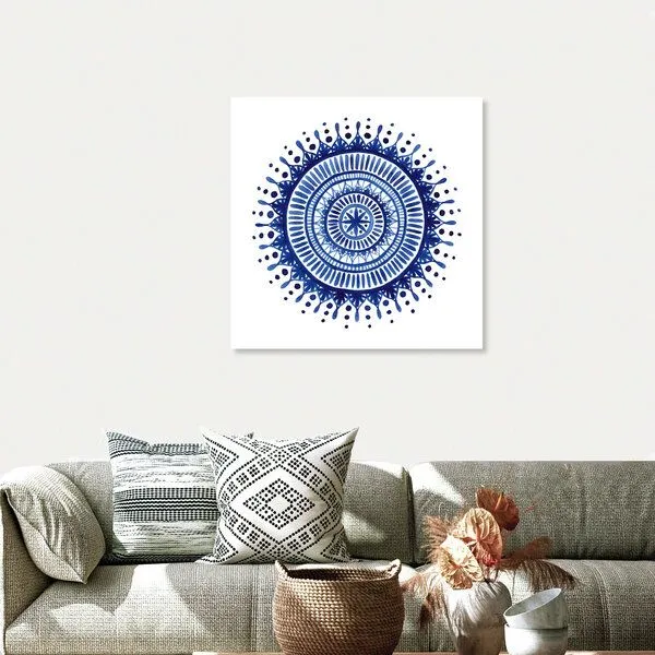 Photocircle Photocircle Poster / Leinwandbild - Blue Watercolor Mandala – Produktbild 4 von 4