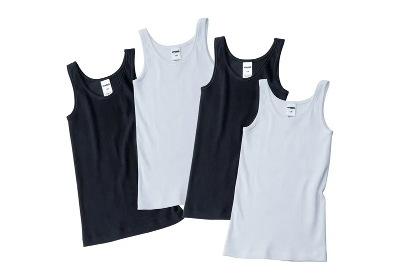 HERMKO Achseltop 2000 (Pack, 4er) 4er Pack, Tank Top, 100 % Bio-Baumwolle, Achselshirt, basic, weich, Schwarz, – Produktbild 1 von 4
