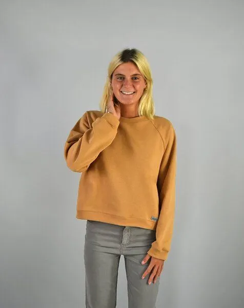 Aatise Aatise Damen-Sweatshirt Zago aus upgecycelter Bio-Baumwolle, Gelb, – Produktbild 1 von 3