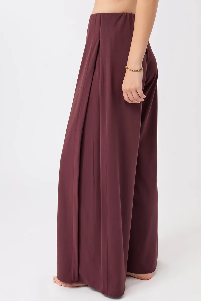 mandala MANDALA Damen vegan Hose Extra Wide Ruby, Rot, – Produktbild 2 von 2