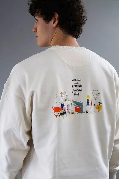 Kultgut Kultgut New Recycling Hochwertiger Sweaterpullover - Keep Calm, Natur, – Produktbild 1 von 4