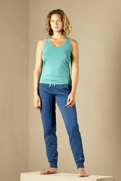 M23 M23 Damen Jogginghose aus Bio-Baumwolle, Modell „Emma“, Blau, – Produktbild 2 von 5