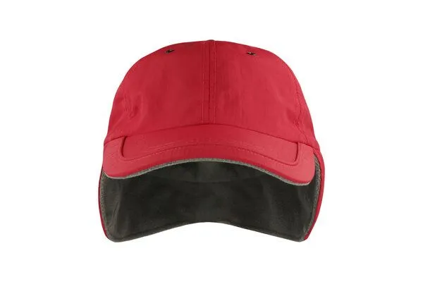 Atlantis Headwear Atlantis Headwear Outdoor-Wintercap mit Ohrenklappen Fleece, Rot, – Produktbild 3 von 4