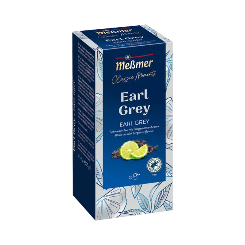 Meßmer Meßmer Classic Moments Earl Grey, Schwarzer Tee, Teebeutel im Kuvert, 2. Entnahmefach/displaytauglich, 43,75g – Produktbild 1 von 2