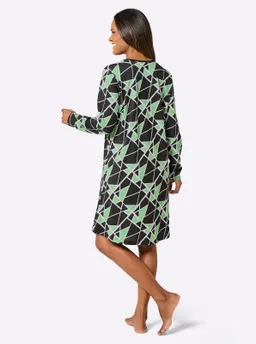 wäschepur Sleepshirt apfel-schwarz-bedruckt – Produktbild 1 von 1