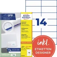 Avery Zweckform 1.400 Zweckform Etiketten 105 x 42,3 mm, A4 – Produktbild 3 von 3