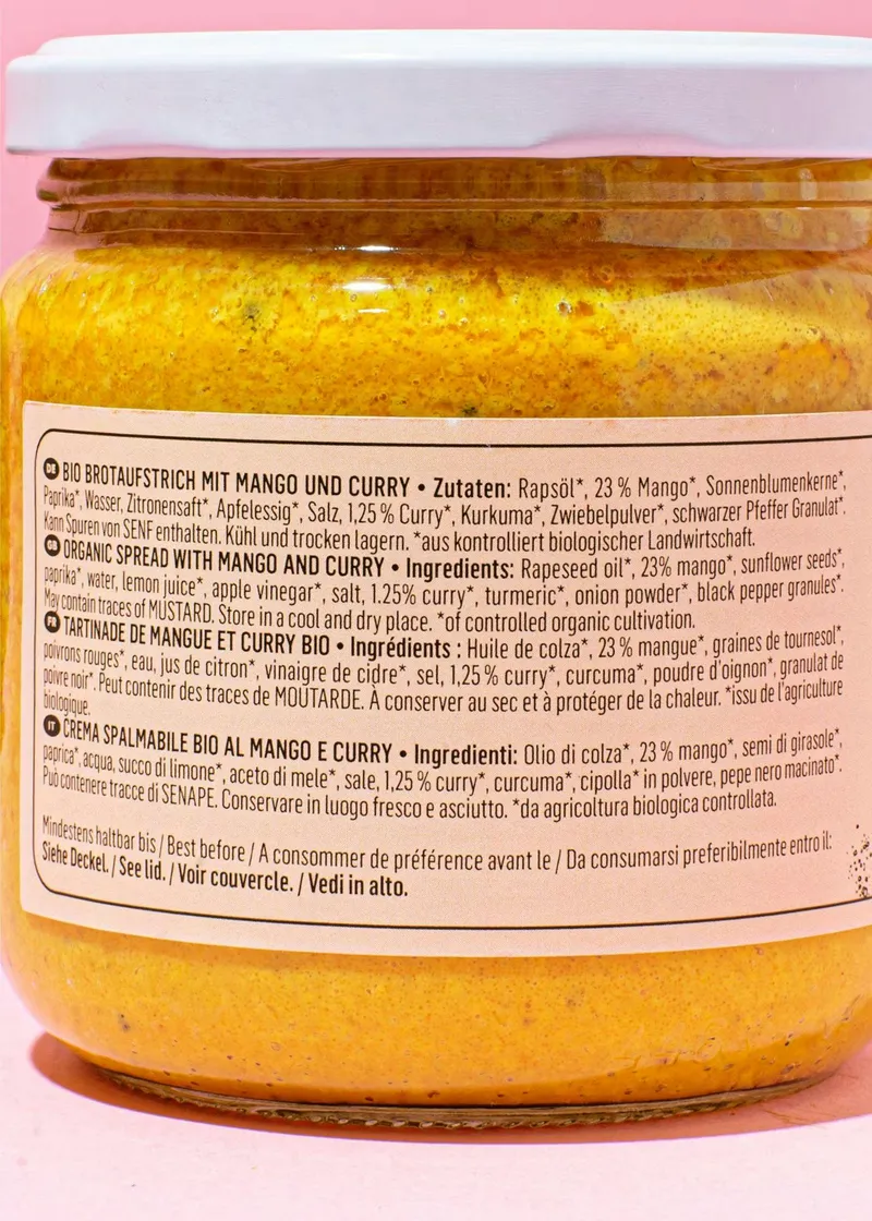 KoRo Bio Mango-Curry Aufstrich 380 g – Produktbild 4 von 5