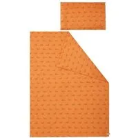 loud proud loud + proud Kinder Jersey Bettwäsche-Set 100 x 135cm, GOTS-zertifiziert, Carrot(orange), – Produktbild 1 von 1