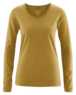 HempAge Hempage Damen vegan Langarm T-Shirt Erdnussbraun – Produktbild 1 von 1