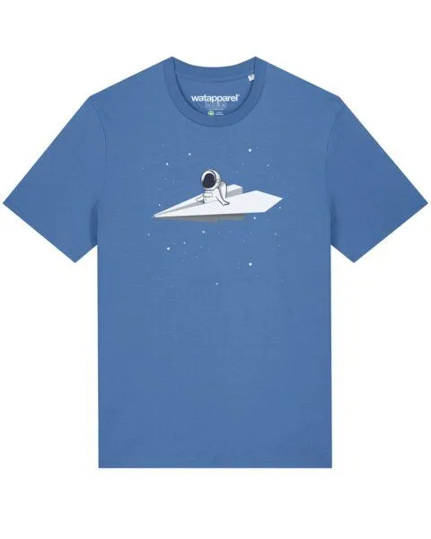 watapparel watapparel T-Shirt Unisex Fly me to the moon, Bright blue, – Produktbild 1 von 3