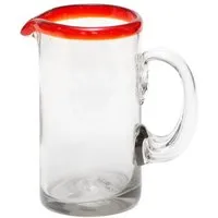 GLOBO Fair Trade GLOBO Fair Trade Krug LIMONADA aus Recyclingglas, mundgeblasen, verschiedene Designs, Rot, – Produktbild 1 von 1