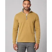 HempAge HempAge Herren Sweatware Troyer Hanf/Bio-Baumwolle, Dijon (gelb), – Produktbild 1 von 1