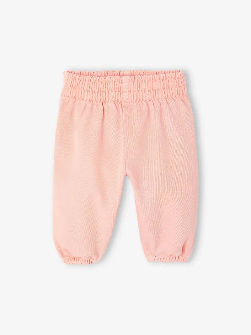Vertbaudet Baby Mädchen Hose aus Twill hell, Hellrosa, – Produktbild 1 von 2