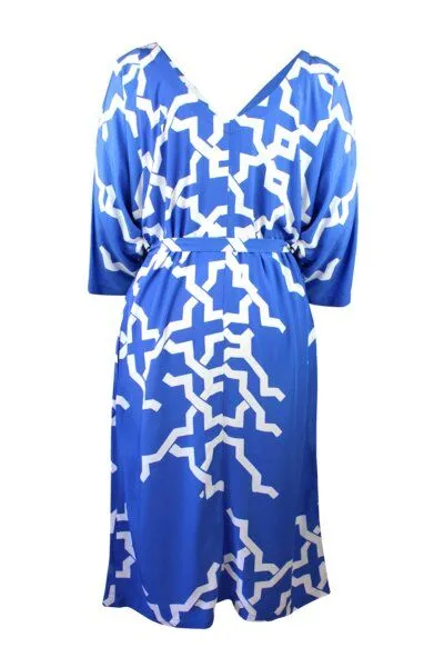 Sophia Schneider-Esleben Sophia Schneider-Esleben Kleid Yoko - Damenkleid aus Bio-Baumwolle, Blau-weiß, – Produktbild 3 von 3