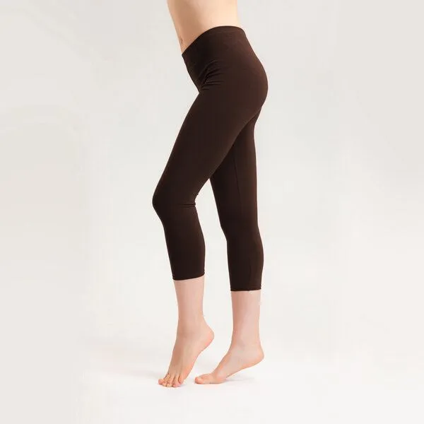 Frija Omina Frija Omina Bio Capri Leggings, 3/4 Leggings dunkel, Braun, – Produktbild 1 von 3