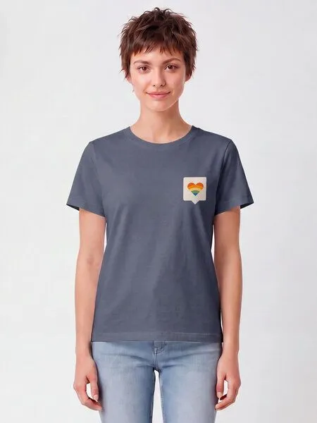 watapparel watapparel T-Shirt Frauen Von Herzen, Blue grey, – Produktbild 2 von 2