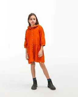 MATONA Matona Verspieltes Kleid mit Rüschenkragen für Mädchen aus Leinen / Frill Collar Dress – Produktbild 1 von 1