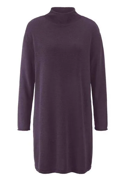 hessnatur hessnatur Strickkleid Relaxed aus TENCEL Lyocell mit Bio-Baumwolle, Dunkle traube, – Produktbild 3 von 4