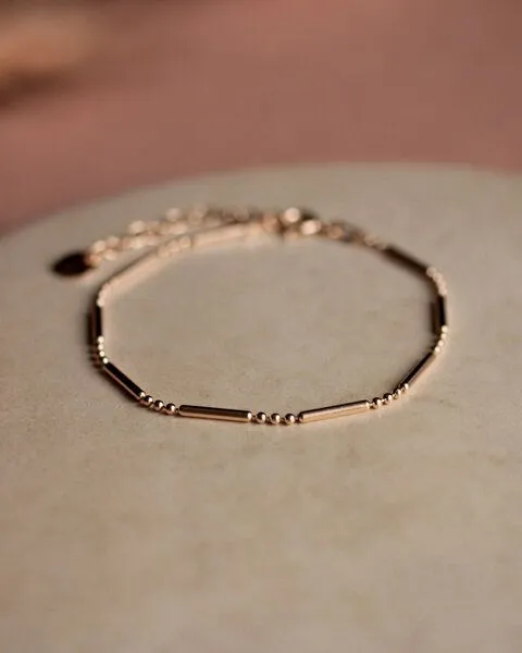 lille mus lille mus Armband 'Perlenstab' 925 Silber, Gold, – Produktbild 1 von 3