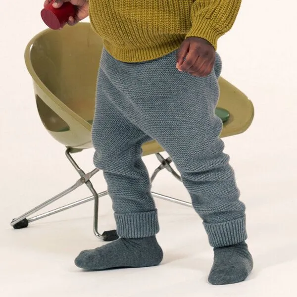 Sense Organics Sense Organics Babyhose aus Strick, Modell ELLIOOT, Anthrazit melange, – Produktbild 2 von 4