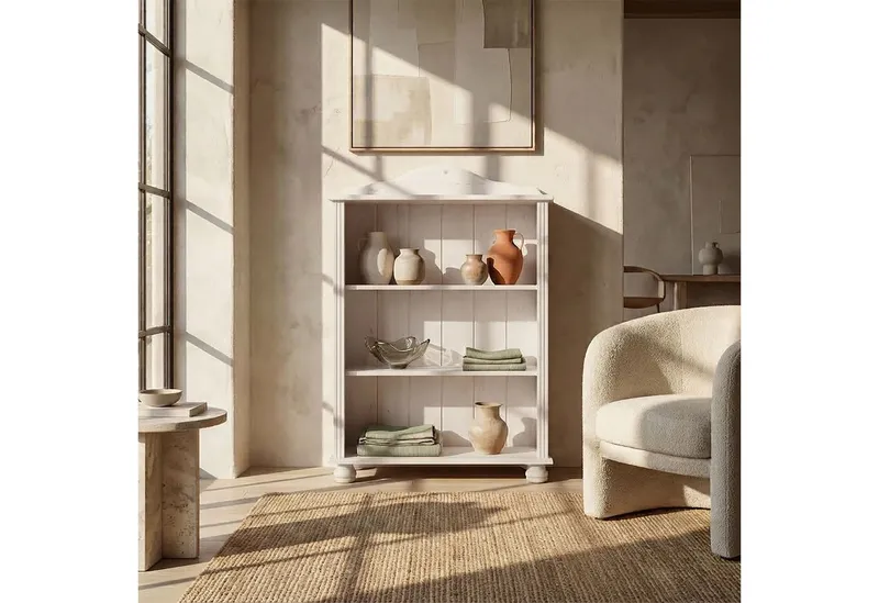 OTTO home Regal Mette, aus massivem Kiefernholz, in unterschiedlichen Größen und Farben, Weiß, – Produktbild 5 von 5