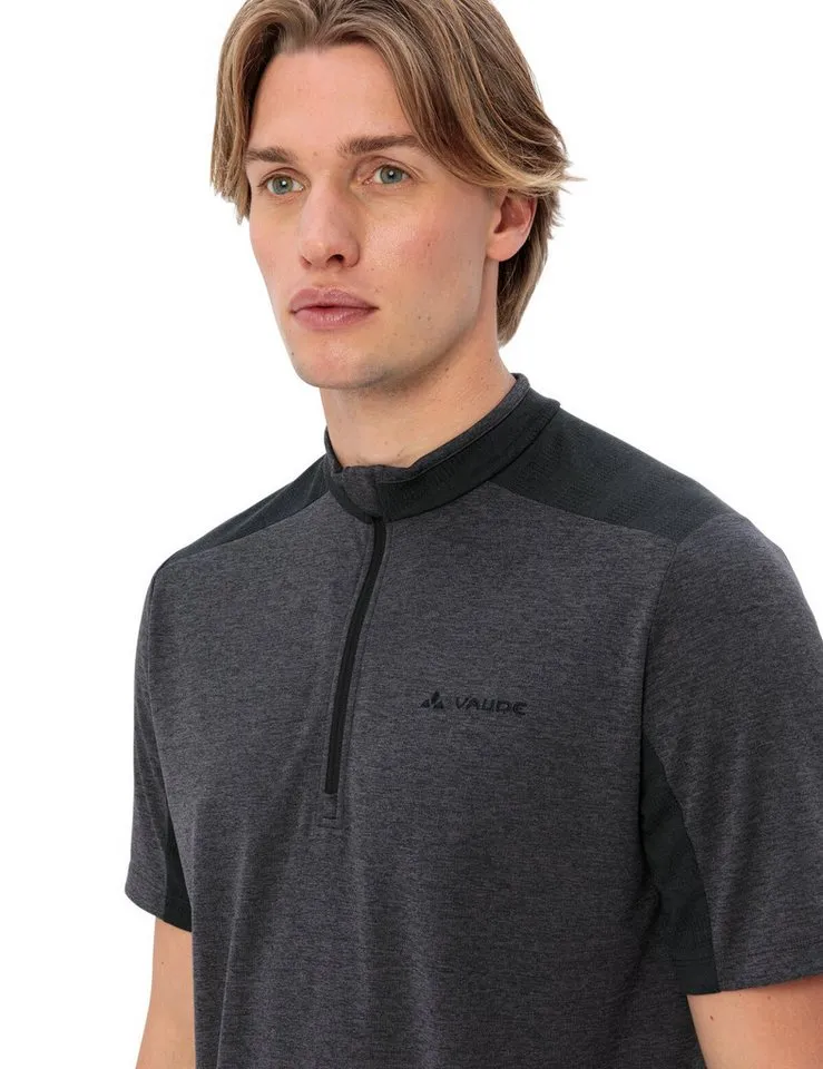 Vaude Vaude Radtrikot MEN'S TAMARO HZ SHIRT IV für Radfahren, für Erwachsene, atmungsaktiv, leicht, Schwarz, – Produktbild 3 von 5
