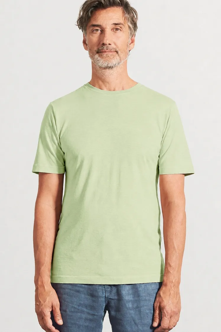 HempAge Hempage Herren vegan T-Shirt Slim Fit Matcha Grün, Grün, – Produktbild 2 von 2