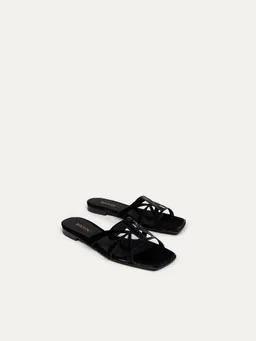 BIKKOU BIKKOU Damen vegan Sandalen Sunset At The Beach Schwarz – Produktbild 1 von 1
