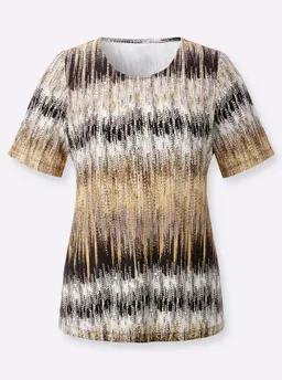 Witt Kurzarmshirt gelb-schoko-bedruckt – Produktbild 1 von 1