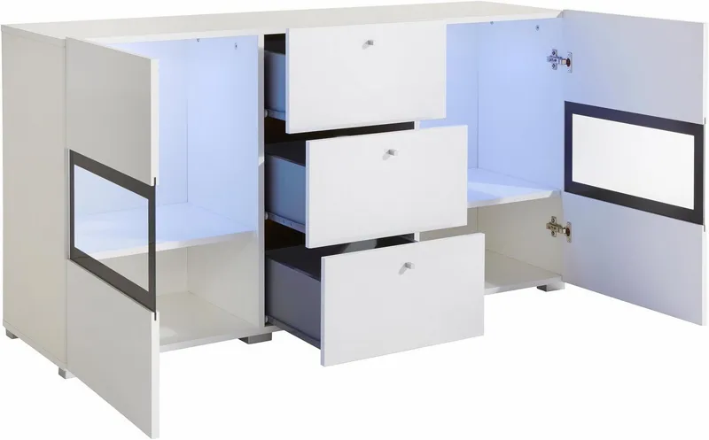 OTTO home Sideboard Baros, Breite 132 cm, Weiß, – Produktbild 4 von 5