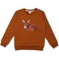 Walkiddy Baby Sweatshirt GOTS zertifiziert – 95% Bio-Baumwolle, Braun mit Rehmotiv, weich & bequem, alltagstauglich | Walkiddy – Produktbild 1 von 1