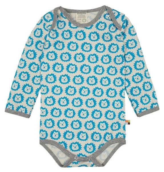loud + proud loud + proud Baby Body Langarm, GOTS-zertifiziert, Aqua(blau), – Produktbild 2 von 2