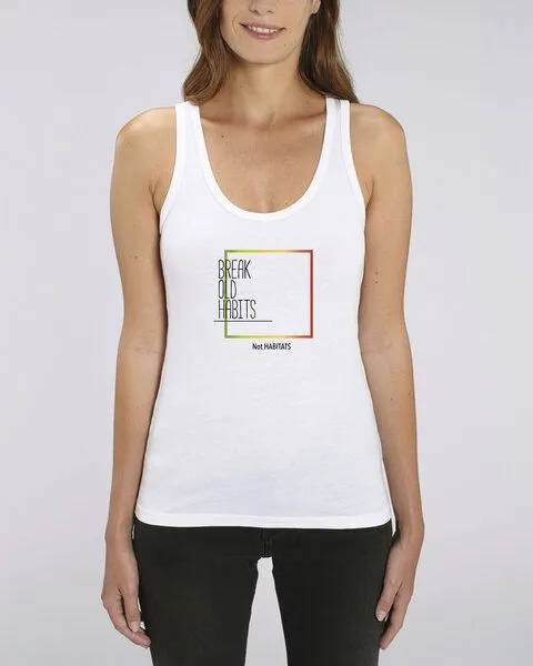 Human Family Human Family Damen Tank-Top "Gleam - Old Habits" in Weiß – Produktbild 1 von 2