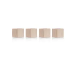 magnetoplan magnetoplan Design-Magnete "Wood Series Cube" 20 x 20 x 20 mm, 4 Stk. Birke – Produktbild 1 von 1