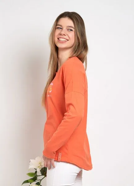 SPARKLES OF LIGHT SPARKLES OF LIGHT Yoga Shirt | HAPPINESS, Rot-orange (orange), – Produktbild 3 von 4