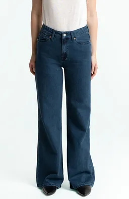 Kings Of Indigo Kings of Indigo Damen vegan Flare Jeans Jane Alex Washed Dunkelblau – Produktbild 1 von 1