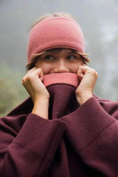 Kopyto Kopyto BARIBAL - Damen Oversize Boxy Stickpullover aus Merino-wolle RWS- zertifiziert, Bordeaux, – Produktbild 3 von 4