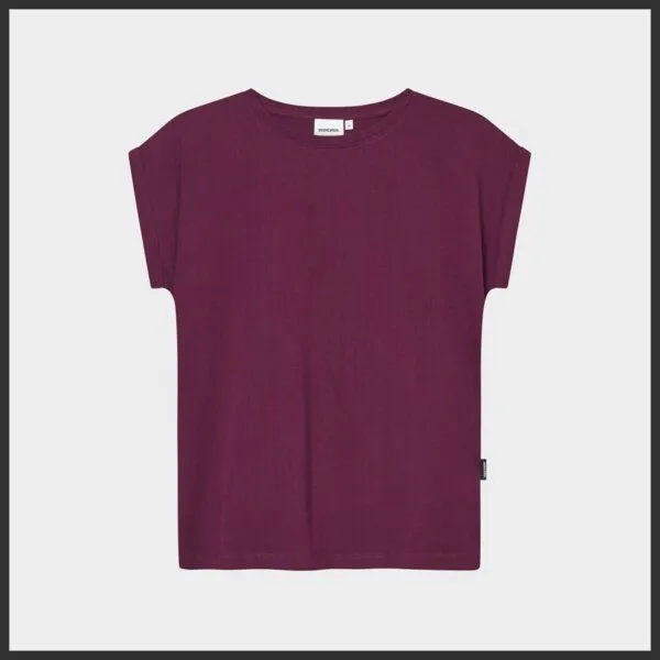 Dedicated Dedicated T-Shirt Visby Base, Fig red, – Produktbild 2 von 4
