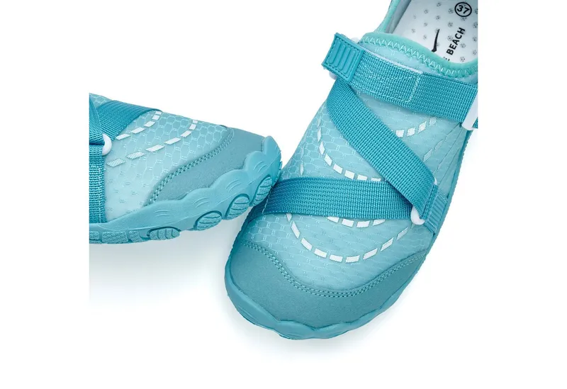VENICE BEACH VENICE BEACH Badelatsche, Badeschuhe, Badeschlappe, Barfußschuh, leichter Slipper Aquaschuh Wasserschuh schnelltrocknend mit ultraleichter Sohle VEGAN, Grün, – Produktbild 1 von 5