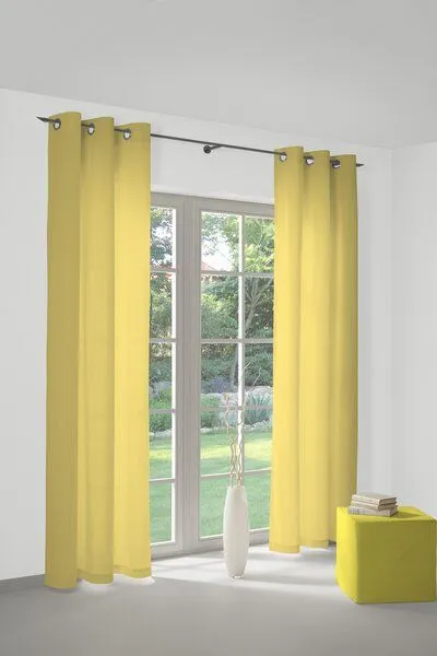 Nature by Adam Nature by Adam Vorhang aus 100% Bio-Baumwolle - Made in Germany - Uni Collection light, Gelb, – Produktbild 7 von 7