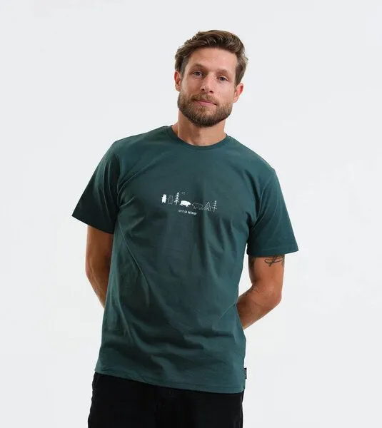 Gary Mash GARY MASH T-Shirt Let's go outdoor aus Bio-Baumwolle, Grün, – Produktbild 3 von 4