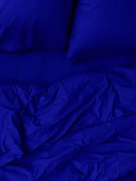 erlich textil erlich textil Cotton Select Spannbettlaken aus Bio-Baumwolle, made in Europe, Knallblau, – Produktbild 4 von 4