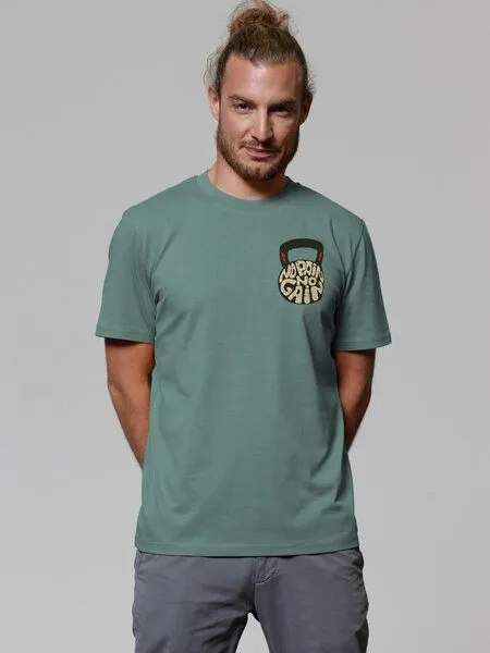 watapparel watapparel T-Shirt Unisex No Pain, no Gain 01, Green bay, – Produktbild 2 von 3